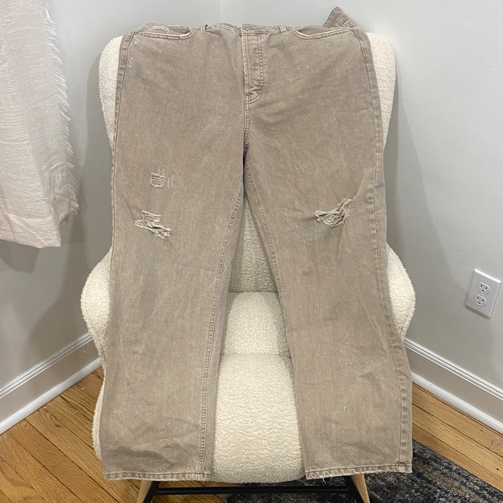 Target Beige Distressed Pants